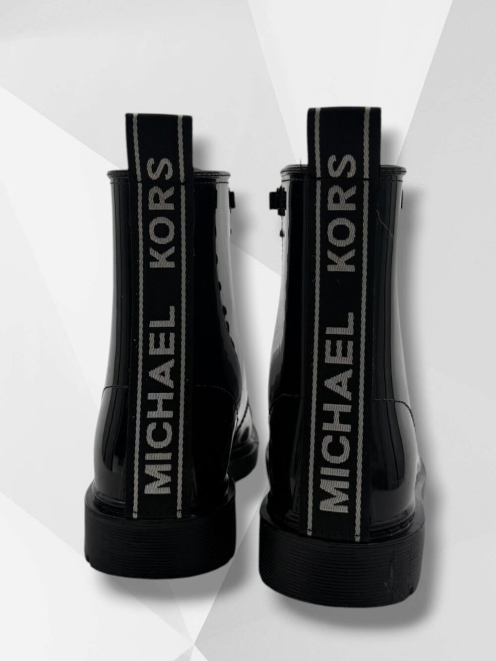 Michael Kors Black Patent Moto Boots 7 - Picture 4 of 9